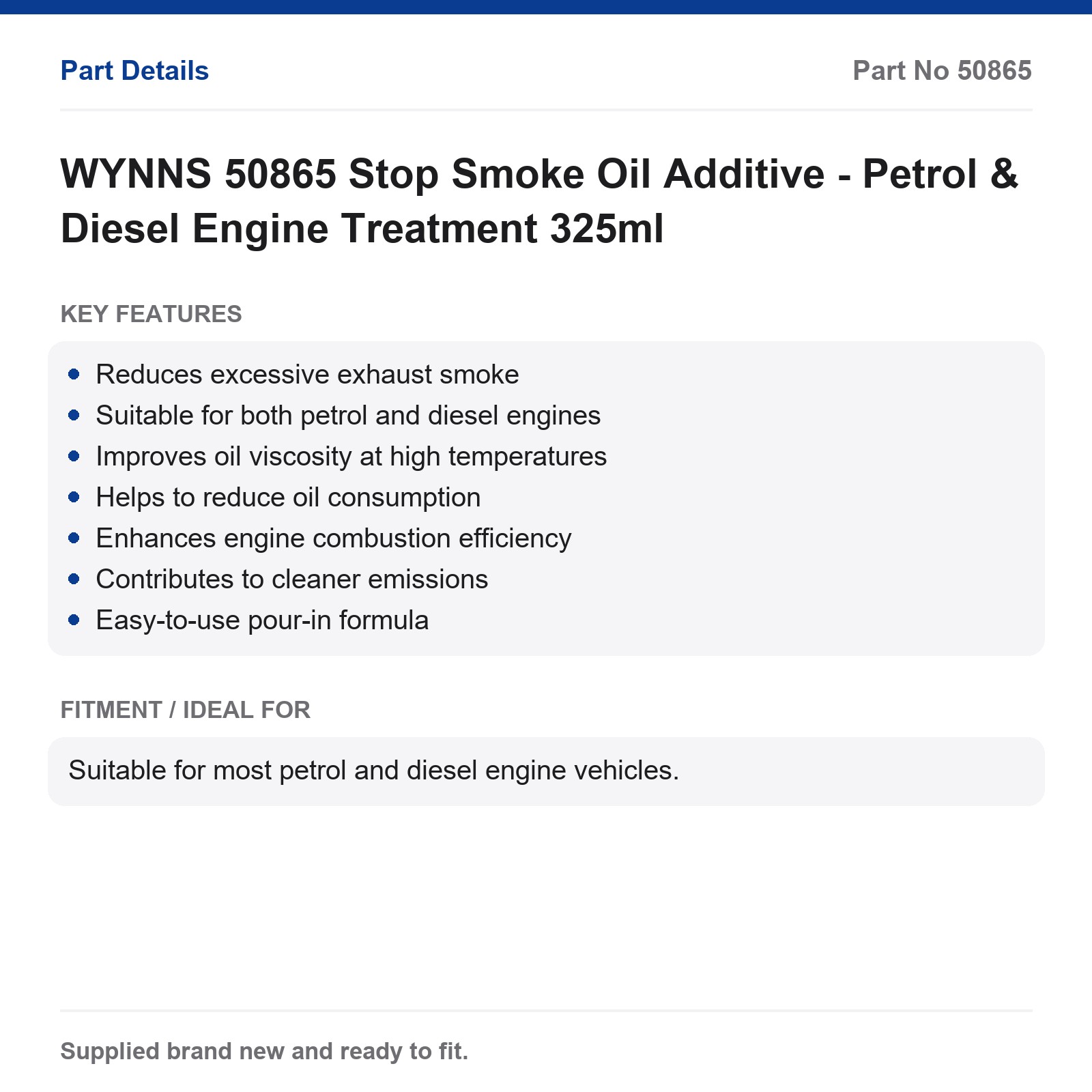 WYNNS Stop Smoke Oil Additive 50865 Petrol Diesel Engine Treatment 325ml - Image 4