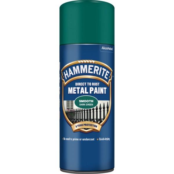 HAMMERITE Direct To Rust Metal Paint Smooth Dark Green 400ml