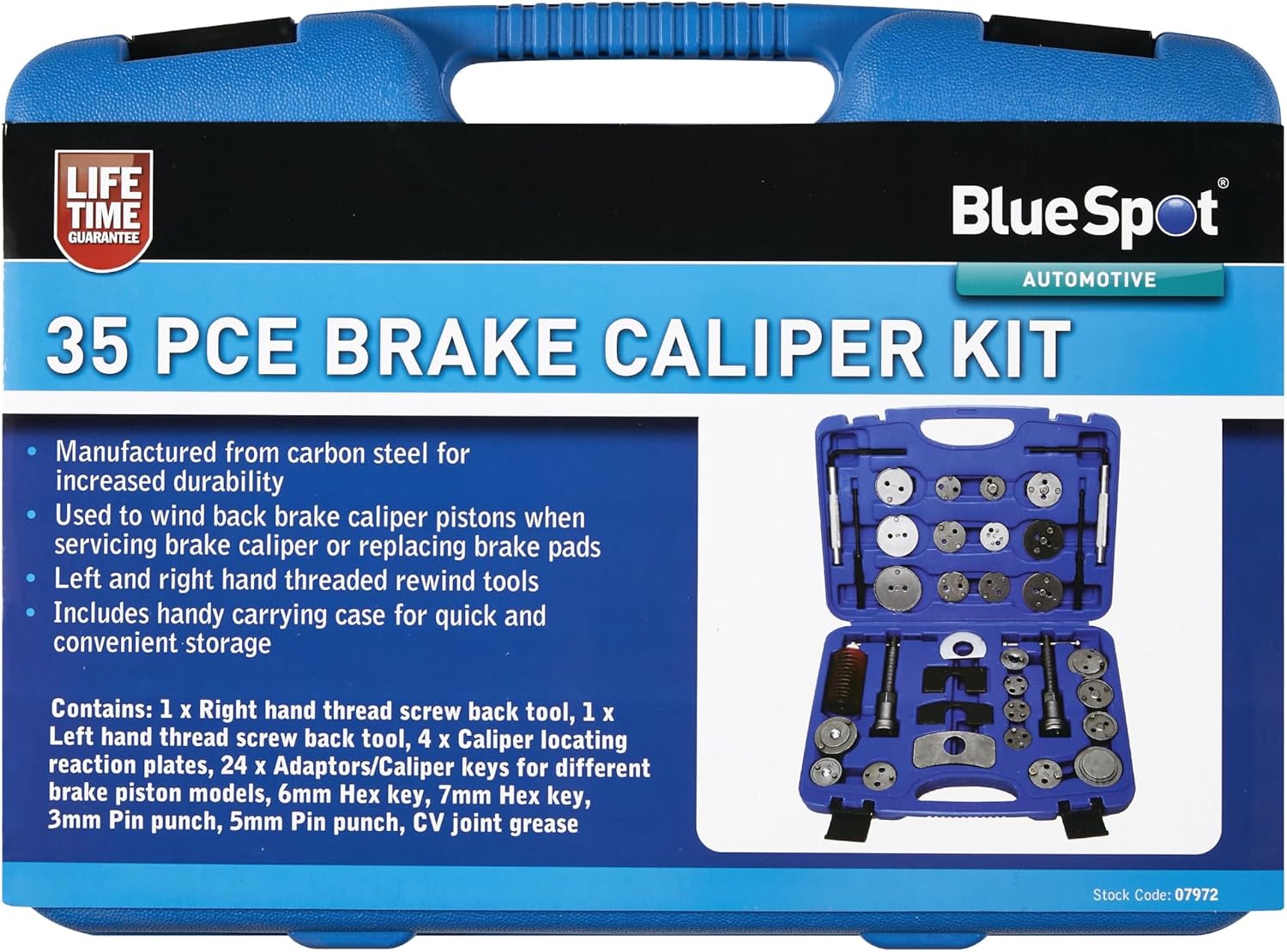 Blue Spot 07972 35pc Universal Brake Caliper Wind Back Tool Set