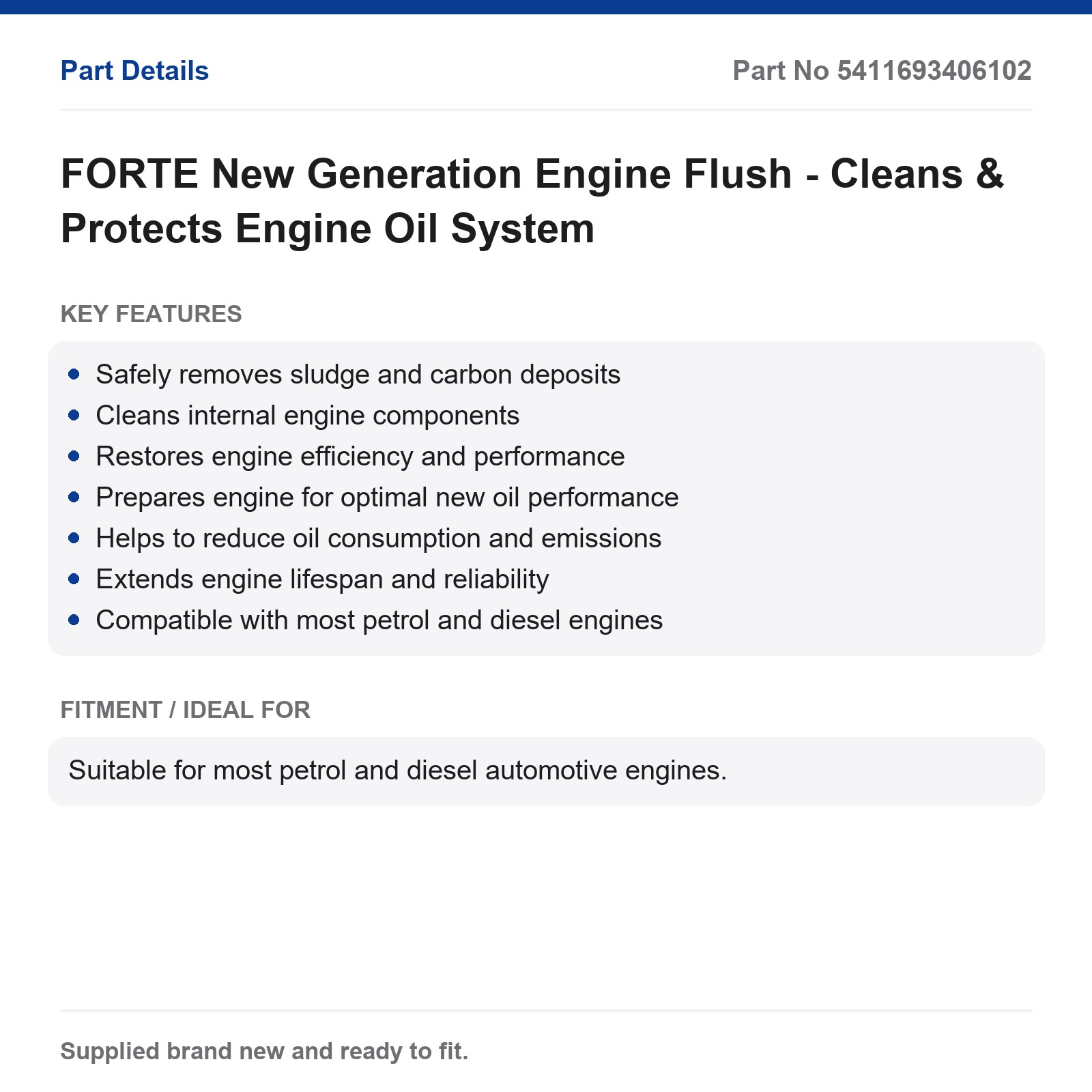 FORTE Engine Flush Cleaner Cleans Protects Engine Oil System - Image 2