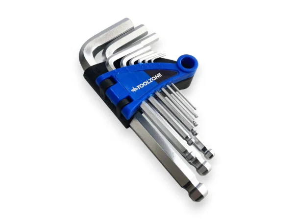 Ball End Hex Key Set 9PC Toolzone Short 1.5-10MM HX013
