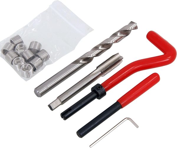 Neilsen M10x1.5 Thread Repair Kit 15 Pc Helicoil Insert Fix
