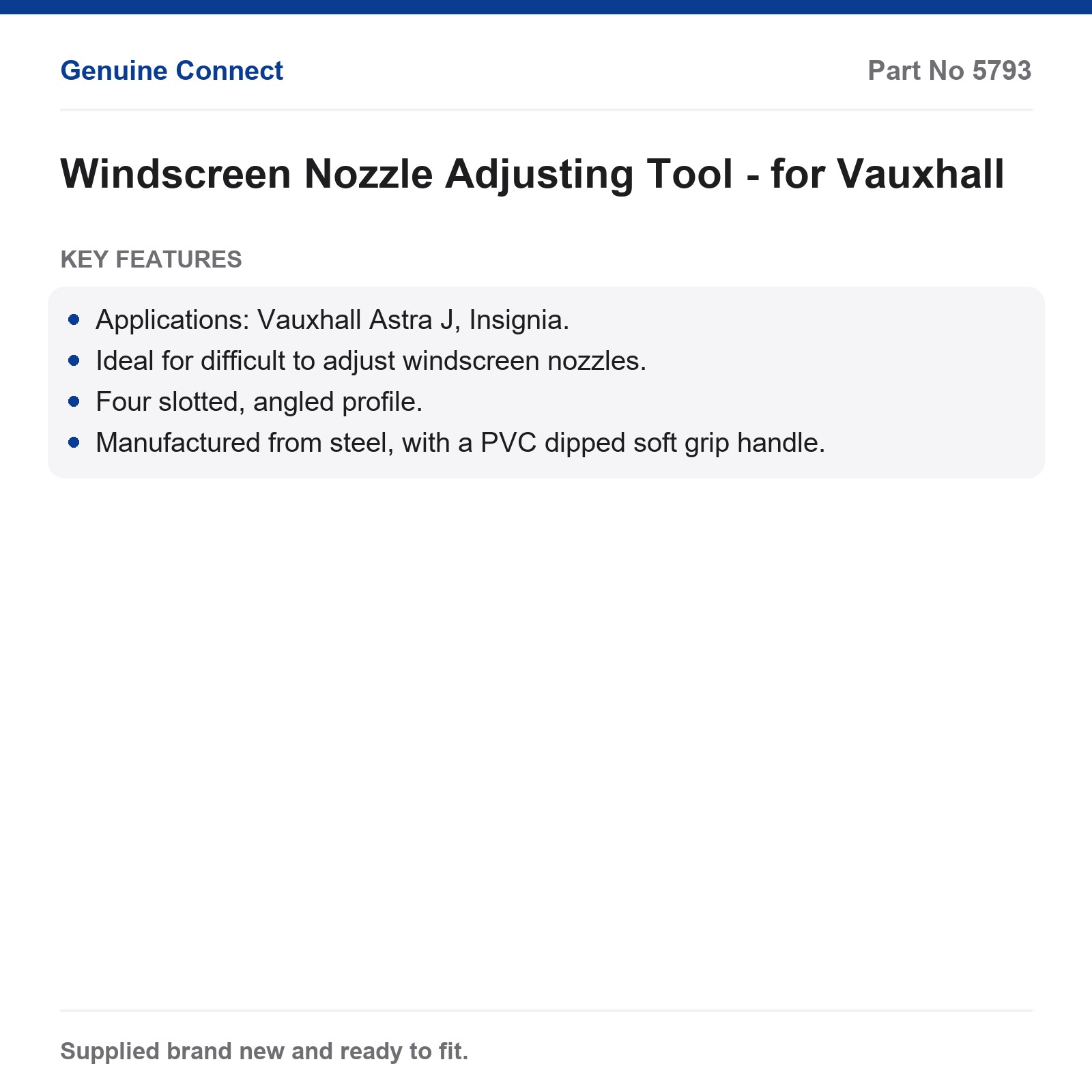 Laser Windscreen Nozzle Adjusting Tool Vauxhall Astra J Insignia 4 Slotted Steel - Image 8