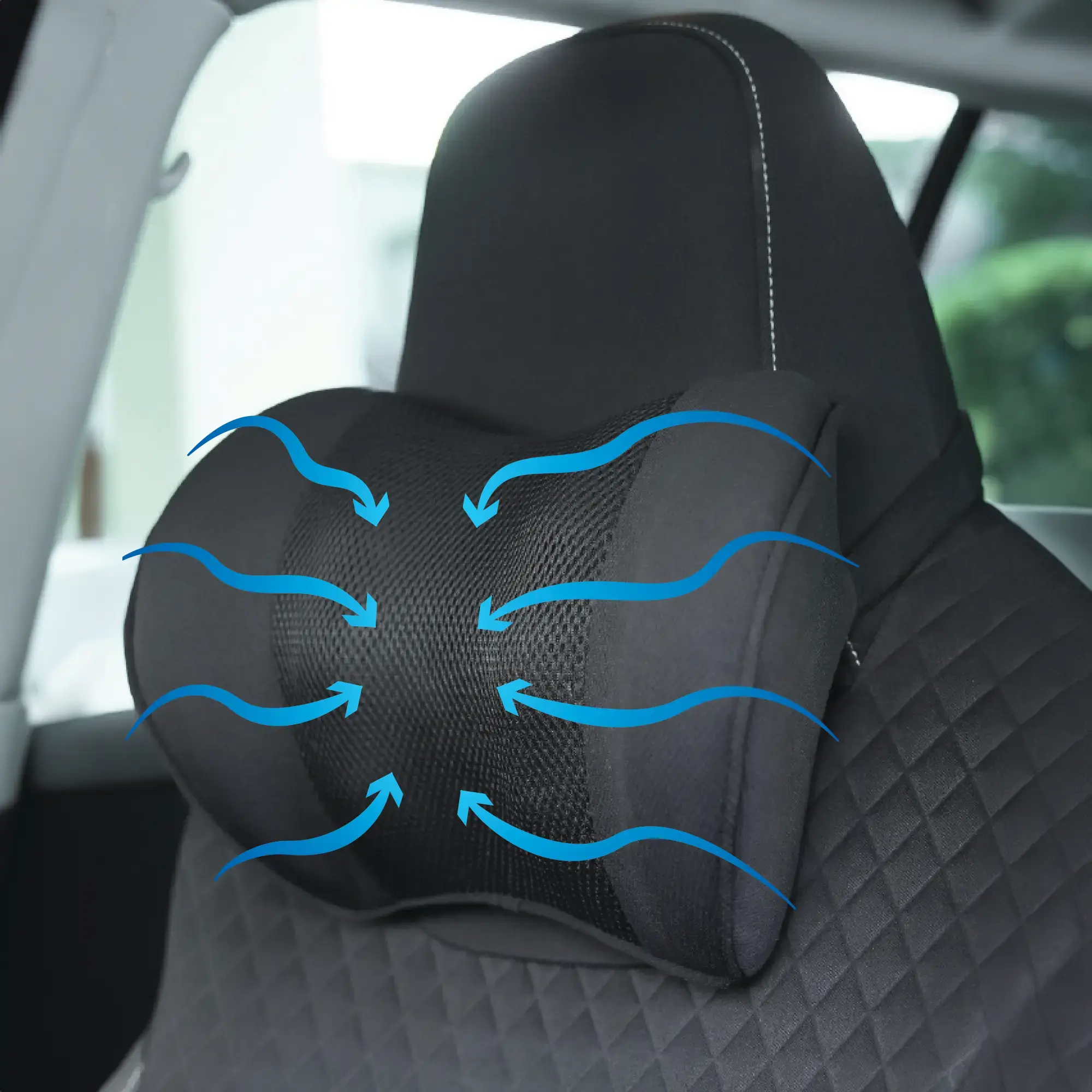 Streetwize Airflow Neck Pillow Car Travel Support Comfort Headrest Universal
