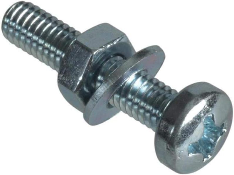 M4 x 20mm Pozi Pan Head Machine Screw ZP Forgefix 18 Pack