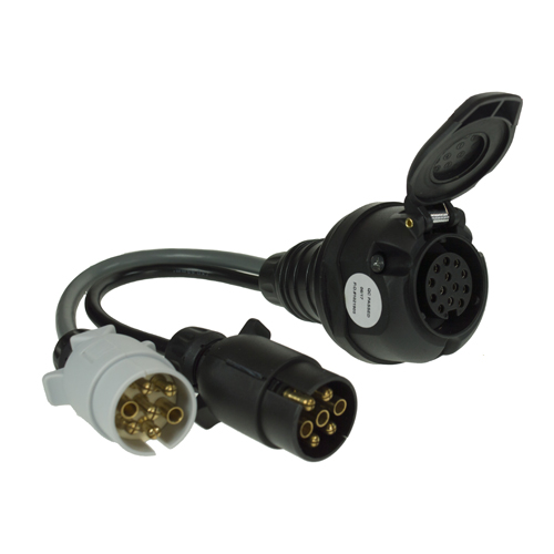 Maypole Adaptor 7 Pin 12N&S to 13 Pin Trailer Caravan Towing