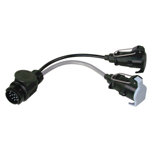 Maypole Adaptor Lead 13 Pin Vehicle to 7 Pin 12N & 12S Trailer Towing Caravan