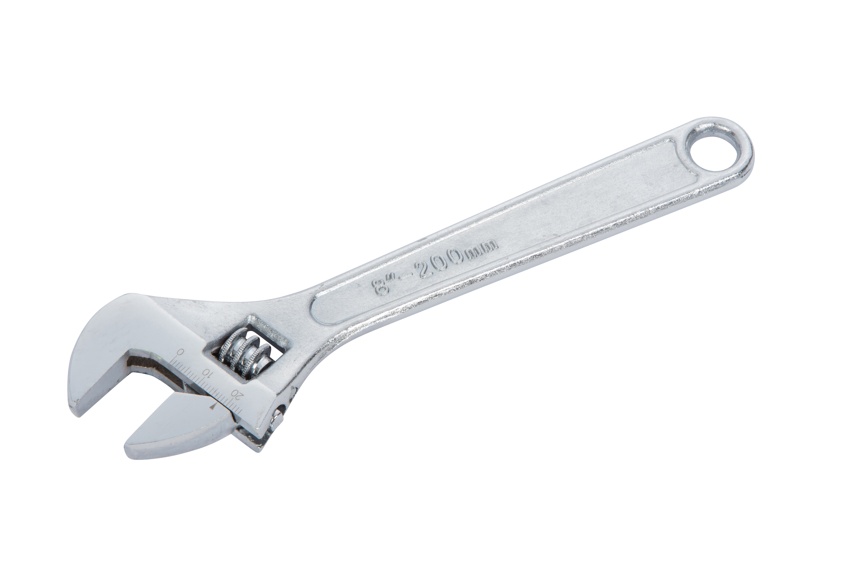 Bluespot Adjustable Wrench 200mm (8") Carbon Steel Chrome Offset Jaws 28mm - Image 2