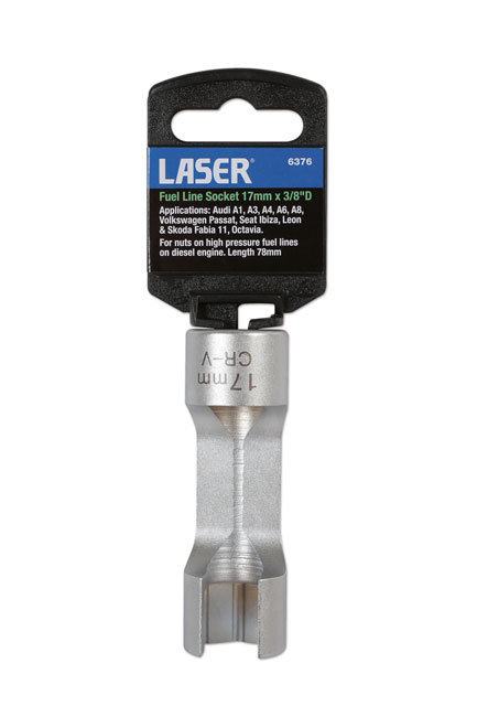 Laser 6376 17mm Fuel Line Socket 3/8" Drive Auto Repair Tool - Image 4