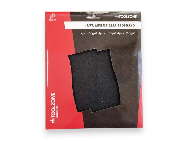 Emery Cloth Sheets Toolzone 10PC Abrasive DC127