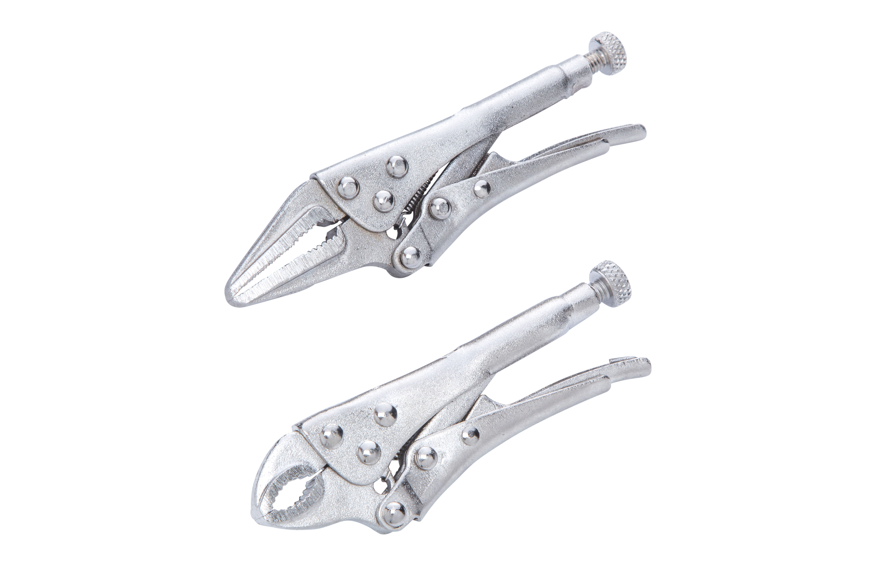 Mini Locking Plier Set BlueSpot 2pc 4" 5" 100mm 125mm - Image 2