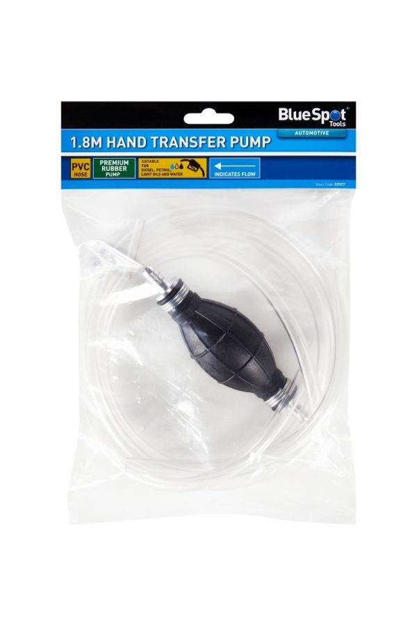 Bluespot Hand Transfer Pump 1.8M Petrol Diesel Oil Water
