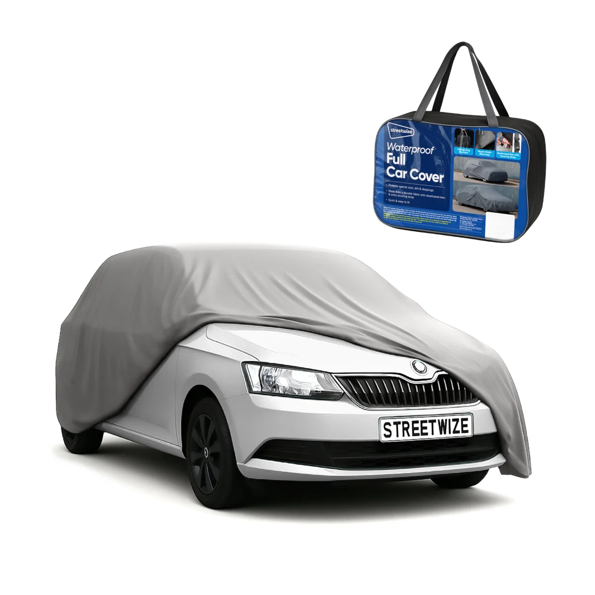 Streetwize Waterproof Car Cover Medium 170"L x 65"W x 47"H - Image 3