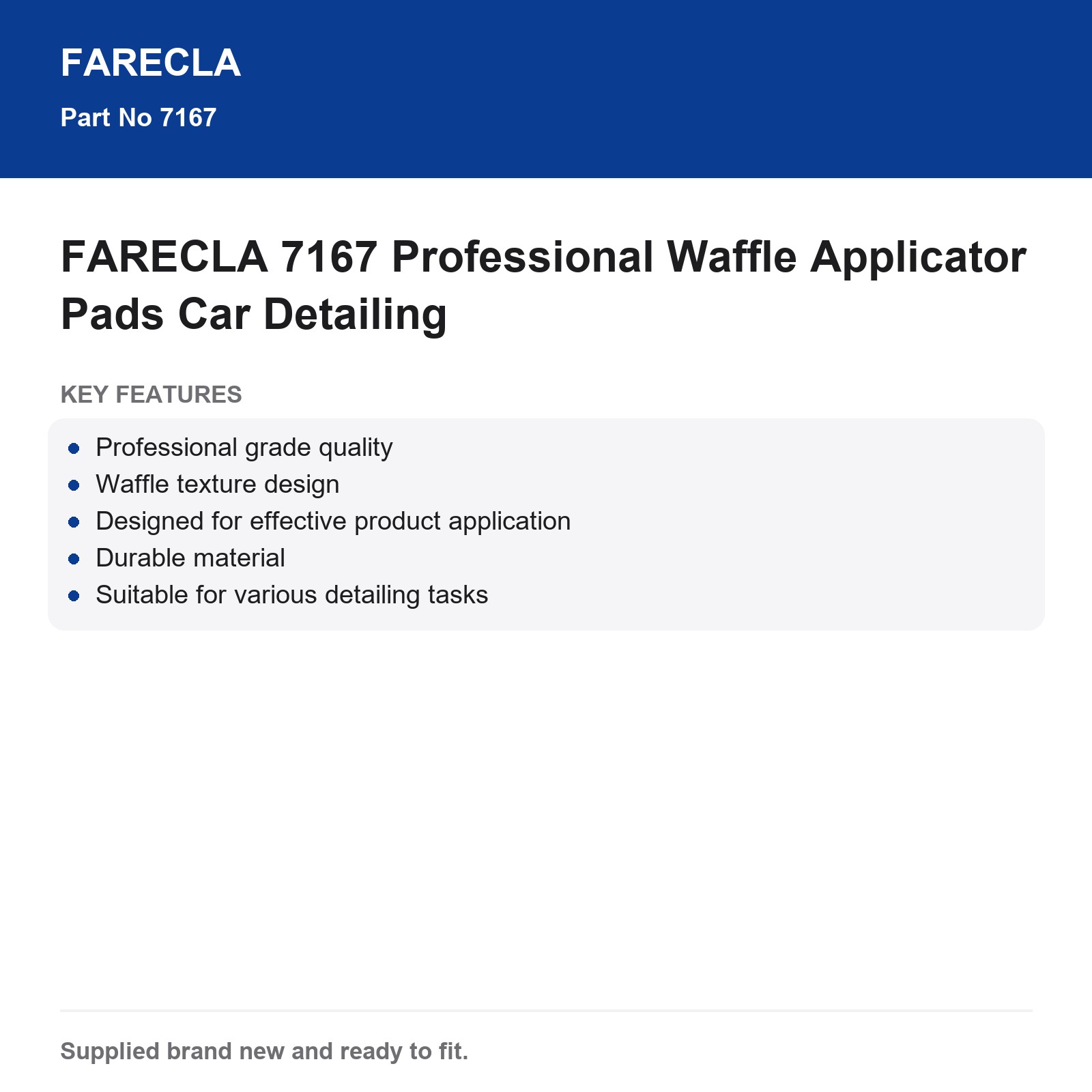 FARECLA 7167 Professional Waffle Applicator Pads Car Detailing - Image 4