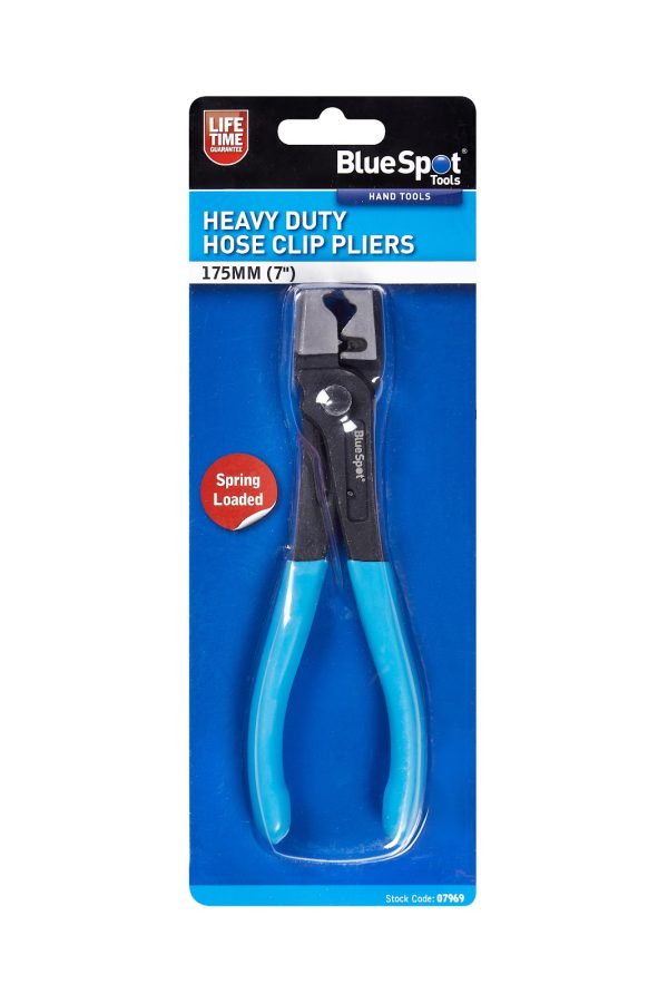 BlueSpot 175mm 7″ Heavy Duty Spring Loaded Clic R Hose Clip Pliers