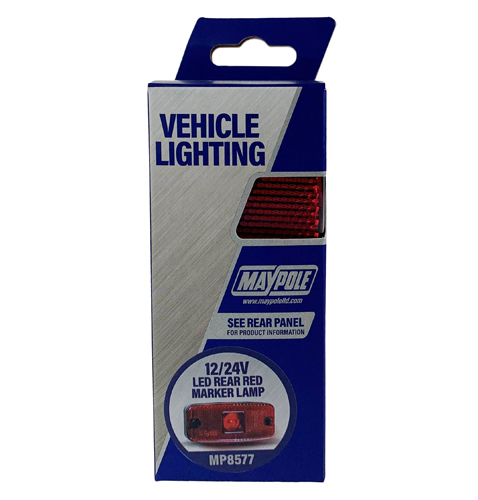 Maypole Red LED Rear Marker Lamp 10-30V Trailer Truck Lorry