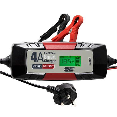 Maypole 4A 6V 12V Smart Battery Charger Caravan Motorhome Leisure