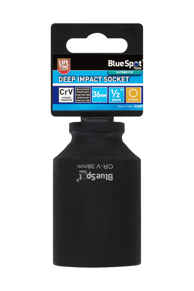 36mm BlueSpot 1/2″ Drive Deep Impact Socket 12 Point