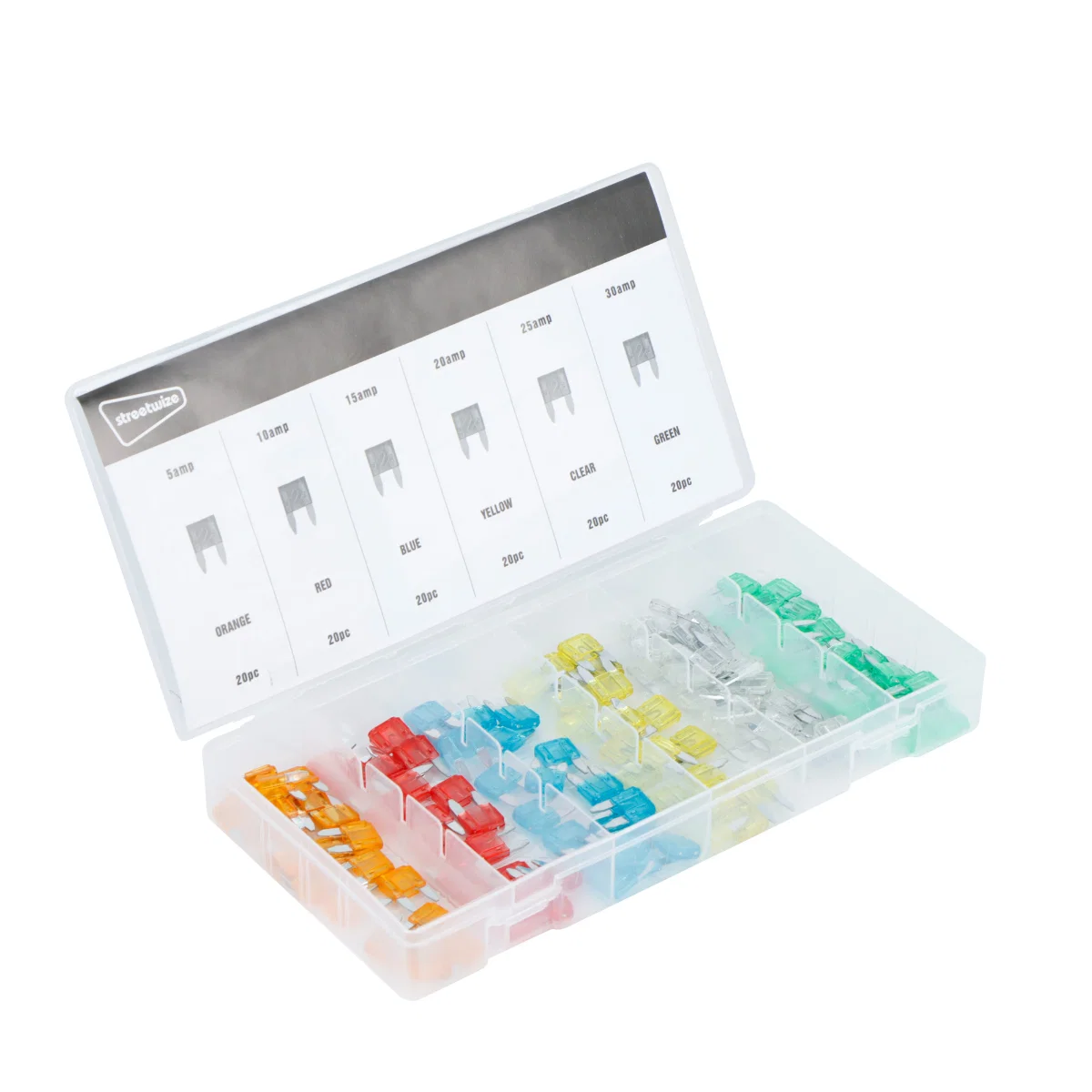 Streetwize Mini Blade Fuses Zinc Auto Assorted 120 Pack - Image 3