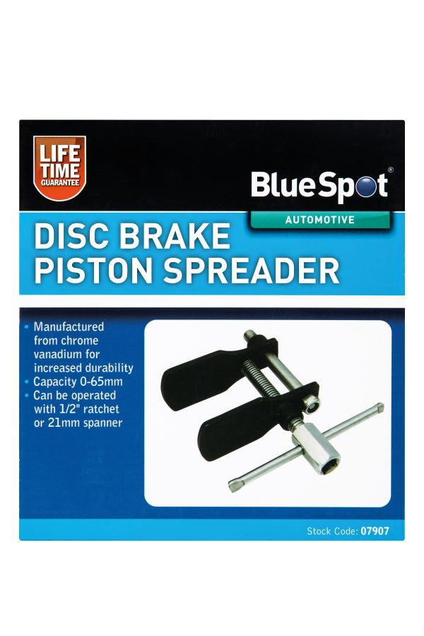 BlueSpot Disc Brake Caliper Piston Spreader 0-65mm Car 1/2″ Ratchet Spanner
