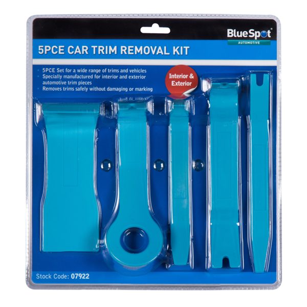 BlueSpot 5pc Trim Removal Tool Set Automotive Interior Exterior Window