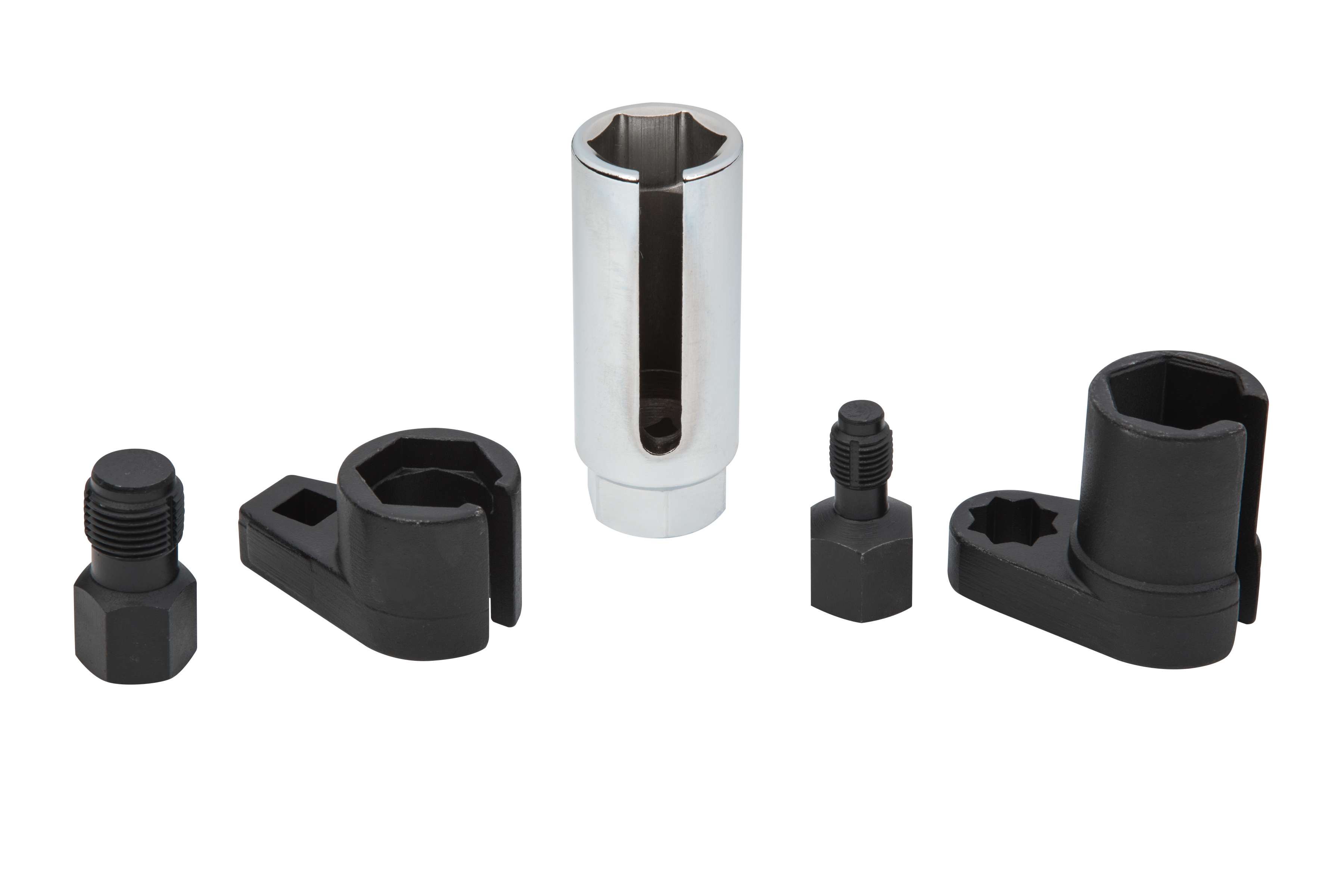 BlueSpot 5pc Oxygen Sensor Socket Thread Chaser Set Wiring Harness Cut Out - Image 2