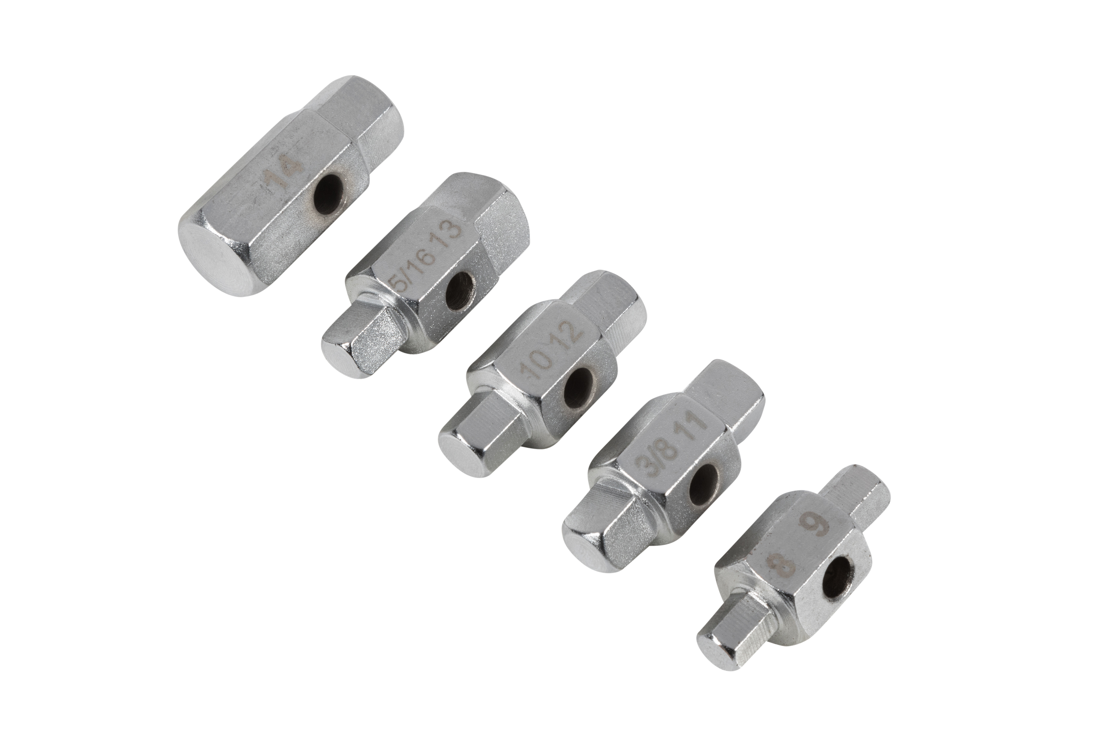 Oil Drain Sump Plug Keys BlueSpot 5pc Double Sided 10 Sizes Carbon Steel - Image 3