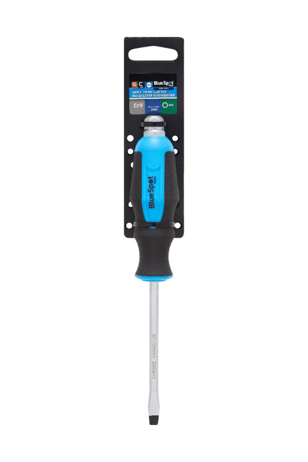 Slotted Screwdriver Hex Bolster BlueSpot 6mm x 100mm