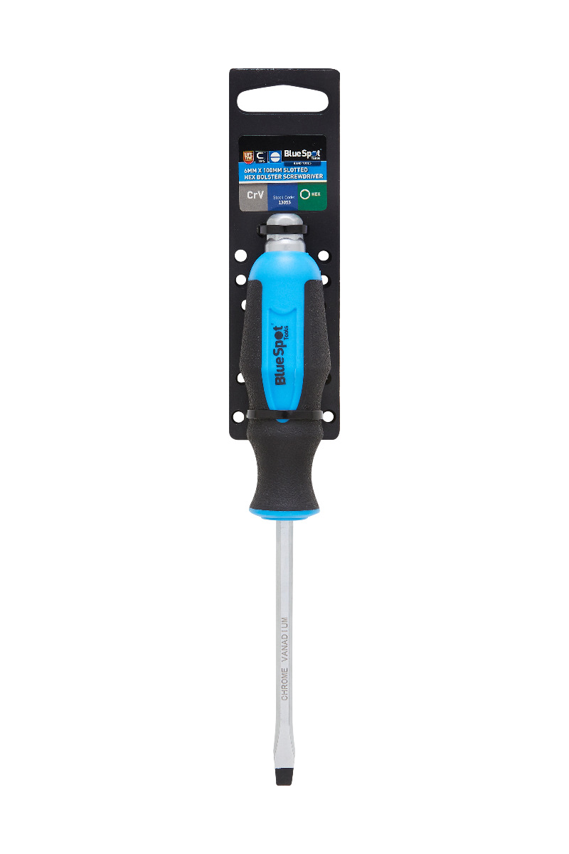 Slotted Screwdriver Hex Bolster BlueSpot 6mm x 100mm