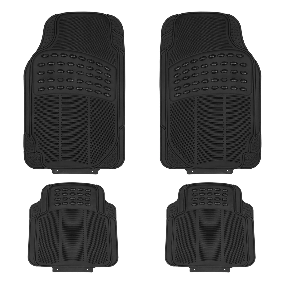 Streetwize Liberty 4pc Black Universal Heavy Duty Rubber Car Mats Smaller Size - Image 2