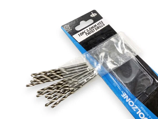 Toolzone HSS Drill Bit Set 3MM 10PC DR093