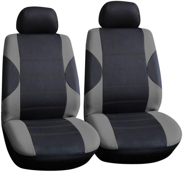 Streetwize Front Seat Covers Grey Polyester 6pc Car Van