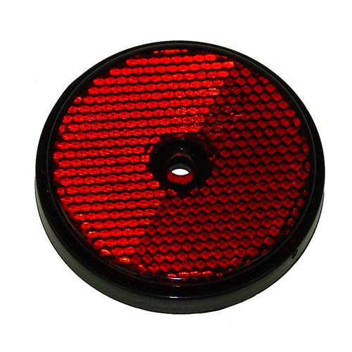 Radex 2x Round Red Reflector Mounting Hole Trailer Caravan Rear
