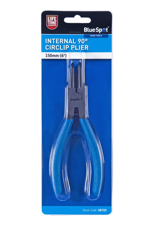 Circlip Plier Internal 90° Tip BlueSpot 150mm (6″)