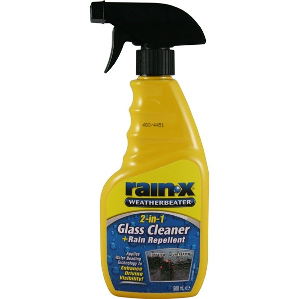 RAIN X 2 In 1 Glass Cleaner & Rain Repellent 500ml - Image 2