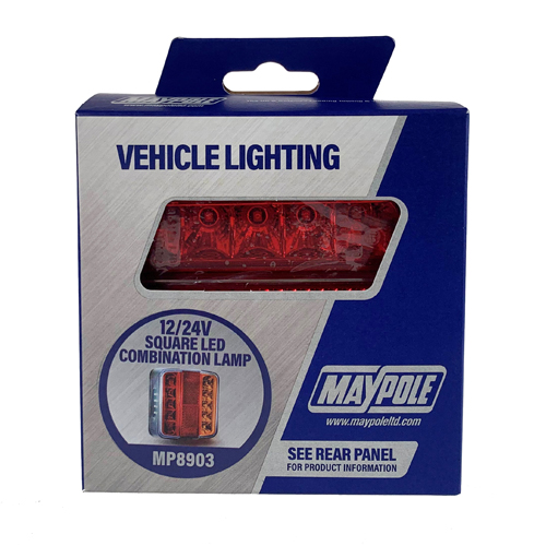 Maypole 12/24V LED Rear Combination Lamp 15cm Cable Trailer Truck Lorry