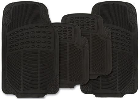 Streetwize Liberty 4pc Black Universal Heavy Duty Rubber Car Mats Smaller Size