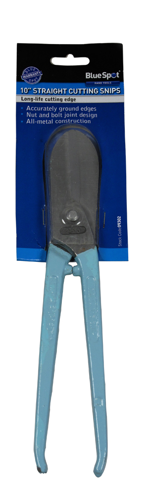 Bluespot Straight Cutting Snips 250mm 10″ Drop Forged Lever Lock