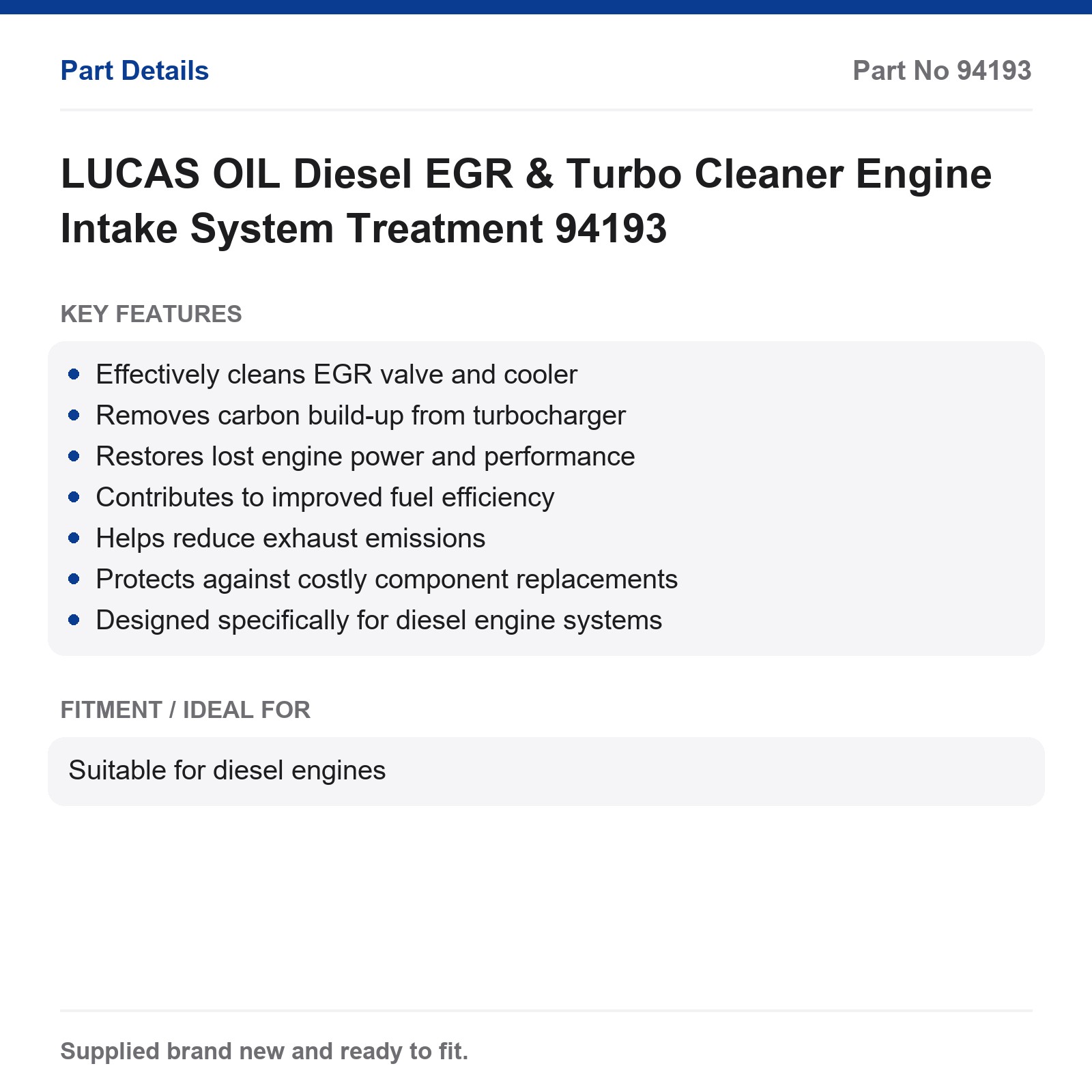 LUCAS OIL Diesel EGR & Turbo Cleaner Intake System Treatment 94193 - Image 2