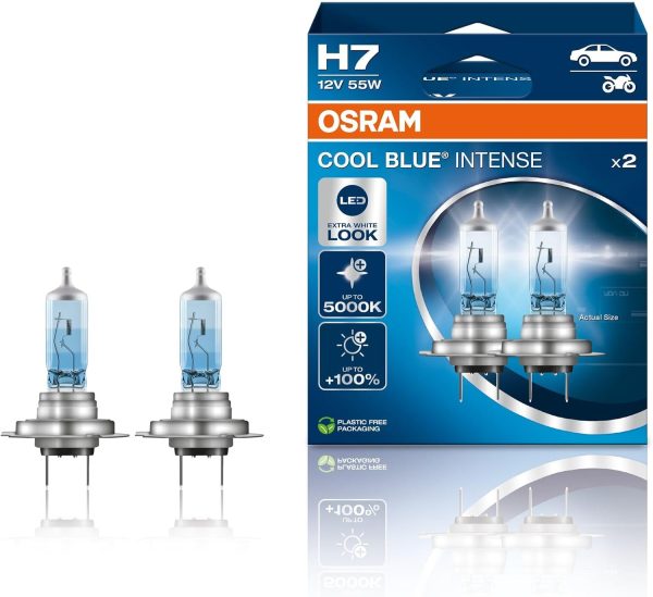OSRAM Cool Blue H7 Car Headlight Bulb Extra White Look 12V