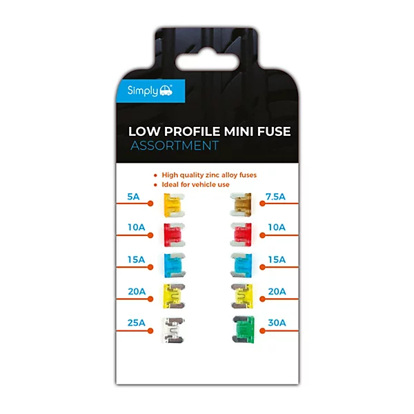 Low Profile Mini Blade Fuse Assortment Car Truck 12V