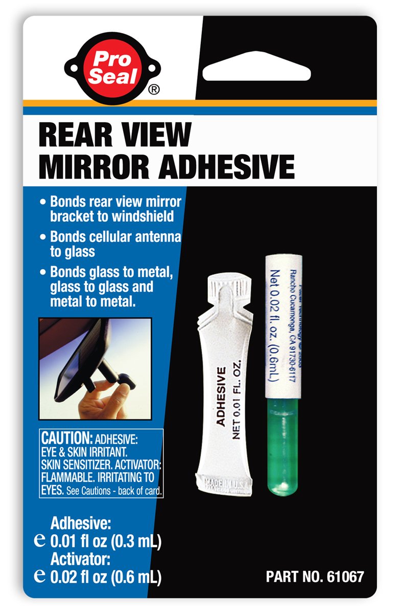 PRO SEAL Rear View Mirror Adhesive Glue Windshield Mount Button Repair Kit
