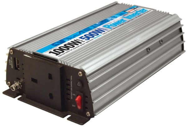 Streetwize 500W 1000W Peak Inverter 12V to 240V Car Van Lorry Boat