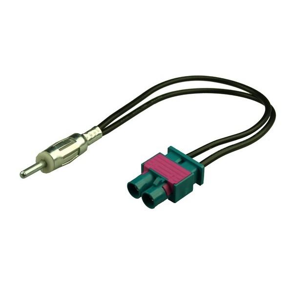 CELSUS Dual Fakra To Male Aerial Antenna Adapter Lead For Audi 2007 Onwards