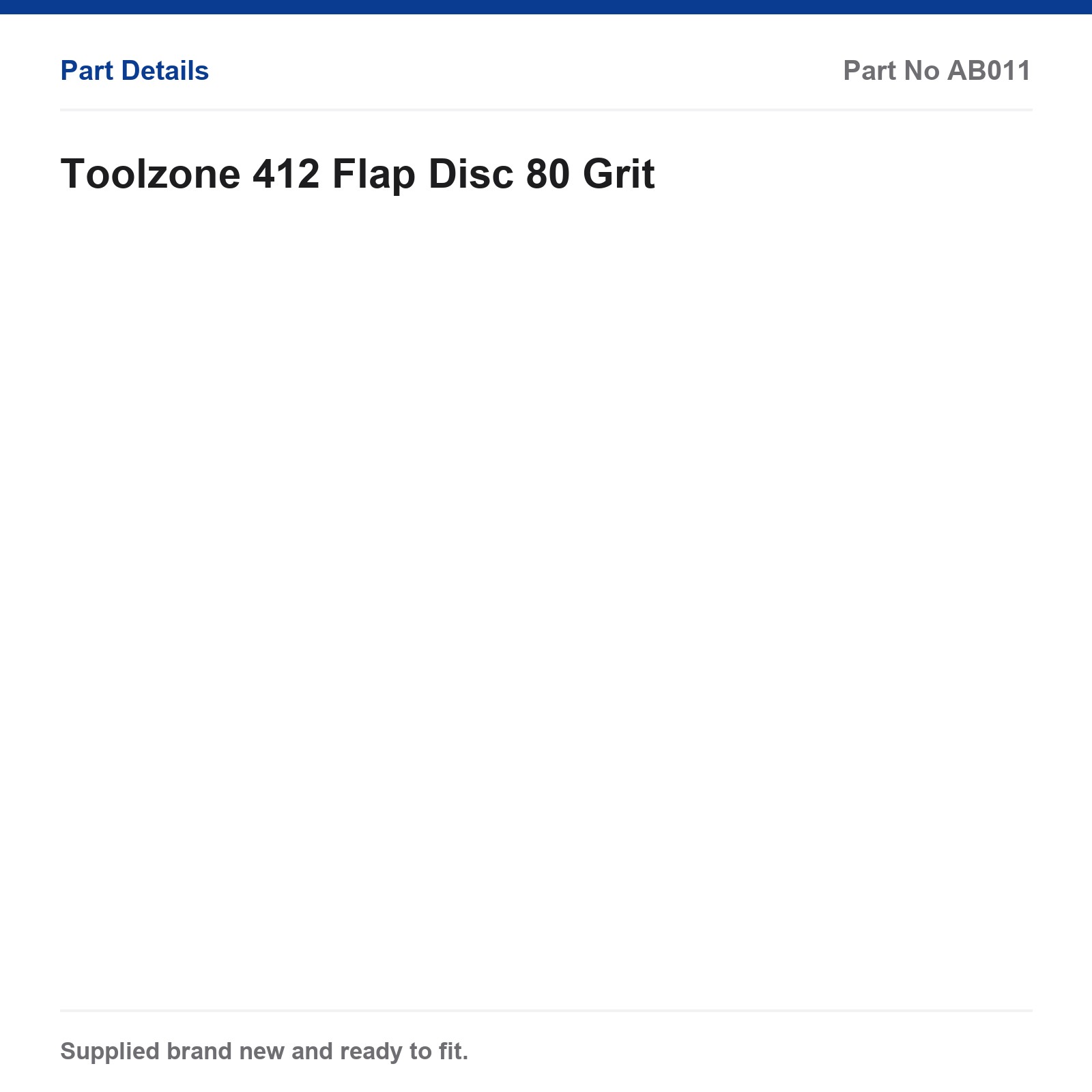 Toolzone Flap Disc 80 Grit 412 AB011 Abrasive - Image 3
