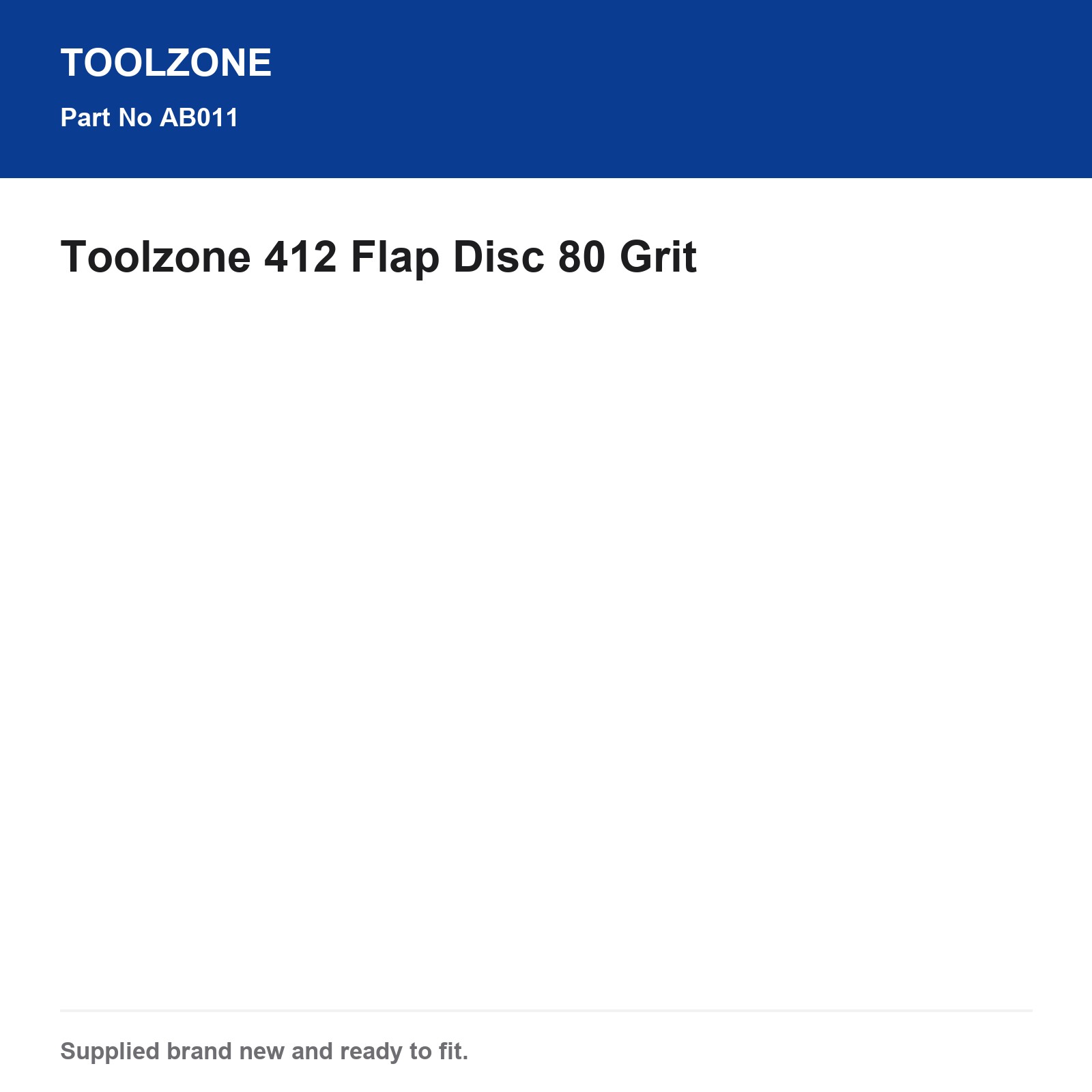 Toolzone Flap Disc 80 Grit 412 AB011 Abrasive - Image 4