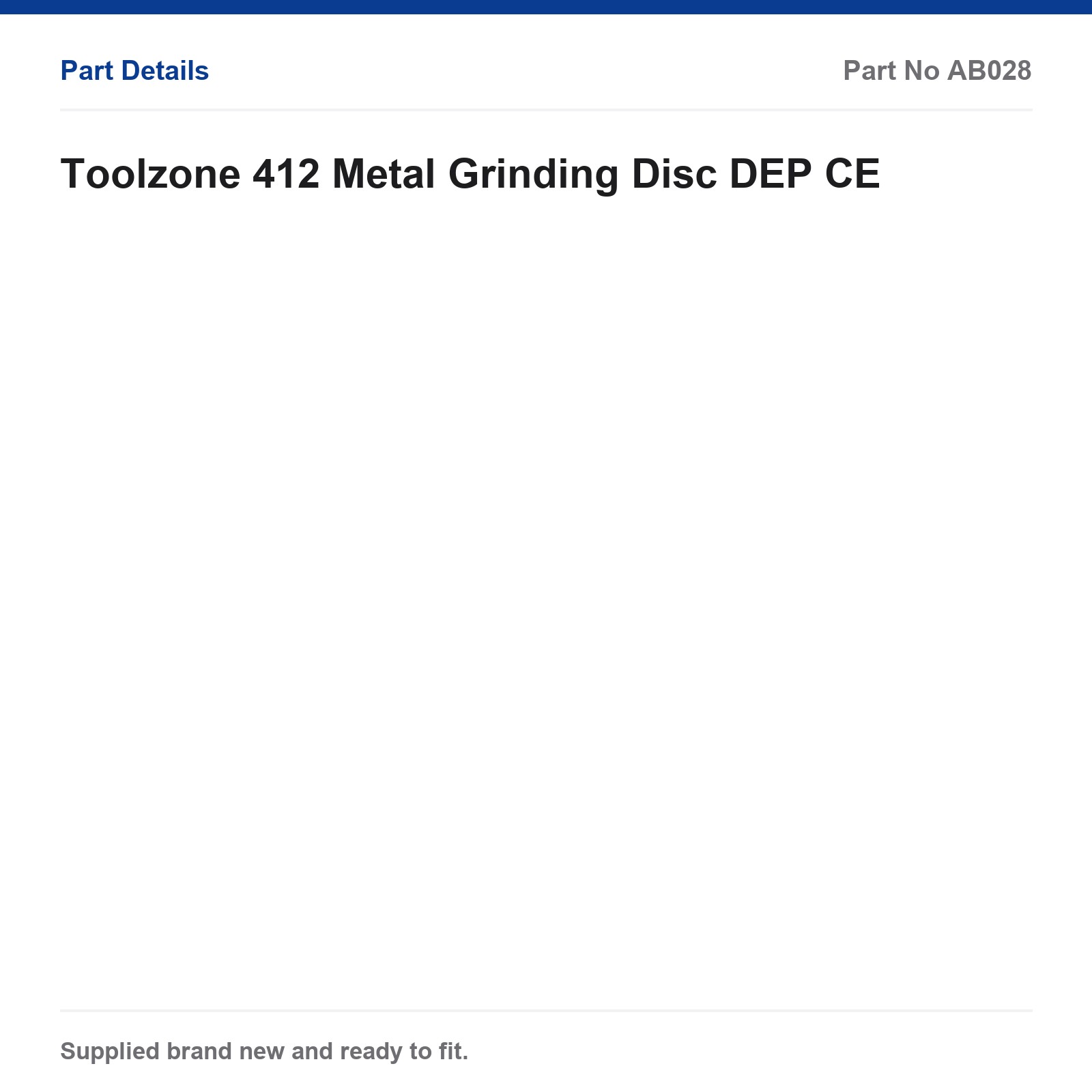 Toolzone 412 Metal Grinding Cutting Disc DEP CE - Image 4