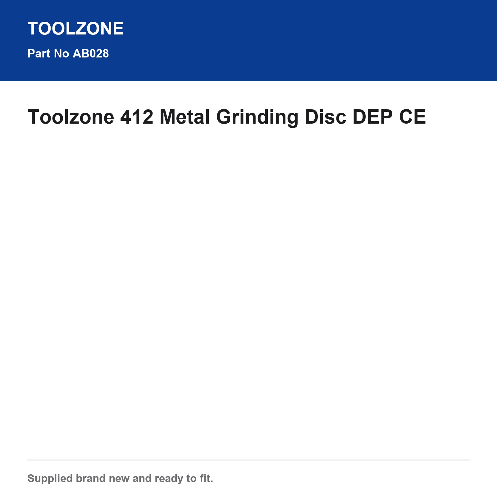 Toolzone 412 Metal Grinding Cutting Disc DEP CE - Image 5