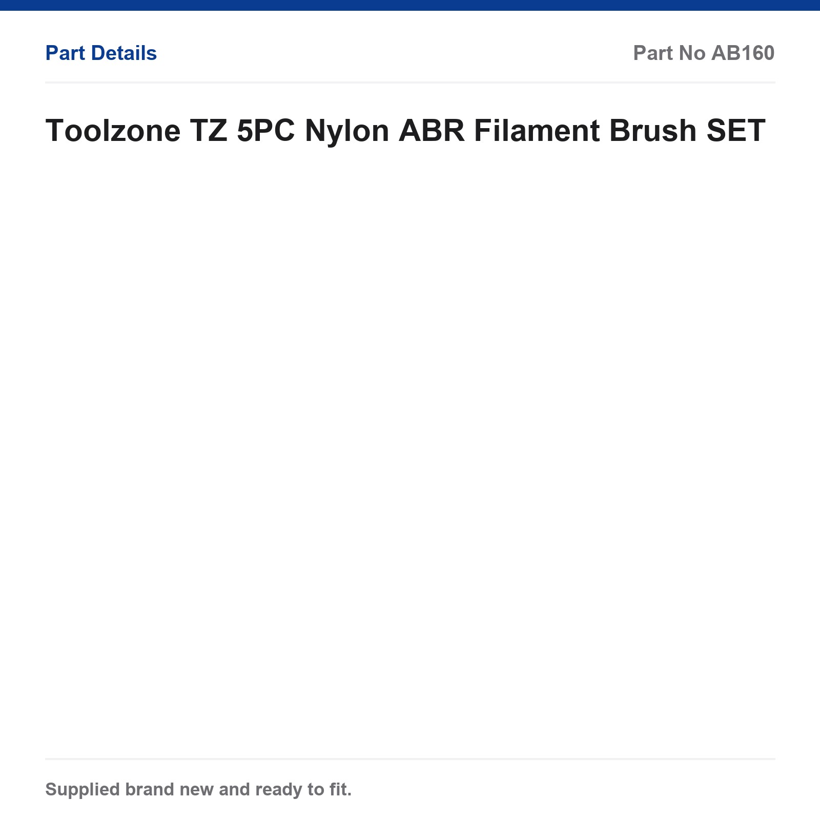 Toolzone TZ 5 Piece Nylon ABR Filament Brush Set - Image 4