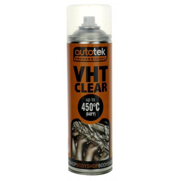 AUTOTEK VHT Matt Clear High Temp Paint Spray 500ml Engine Exhaust Caliper